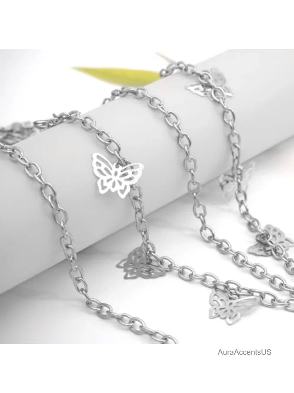 Multi-Layer Butterfly Waist Chain Alloy Hollowed Pendant
